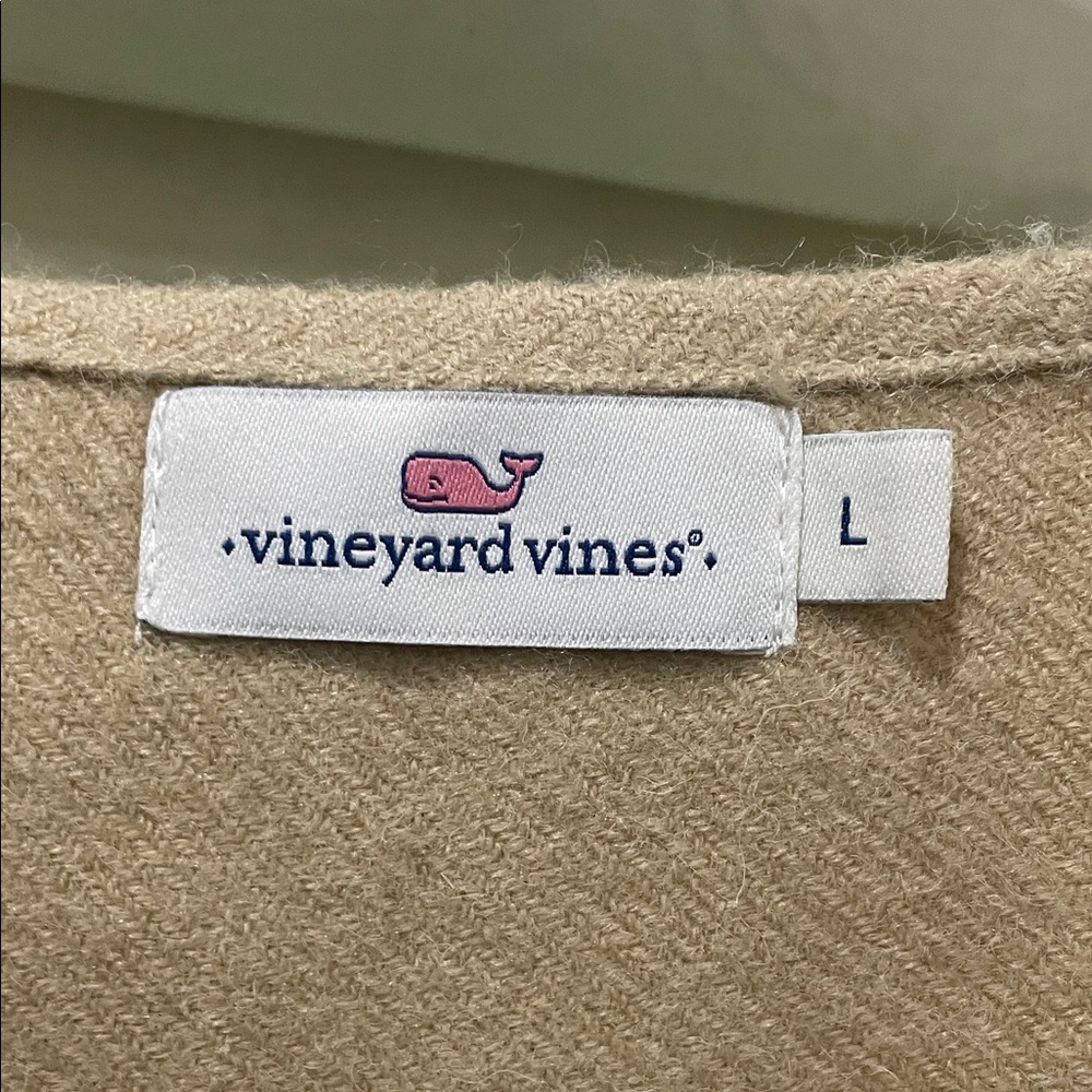 Vineyard Vines Beige Fringe Open Front Vest - Picture 5 of 9